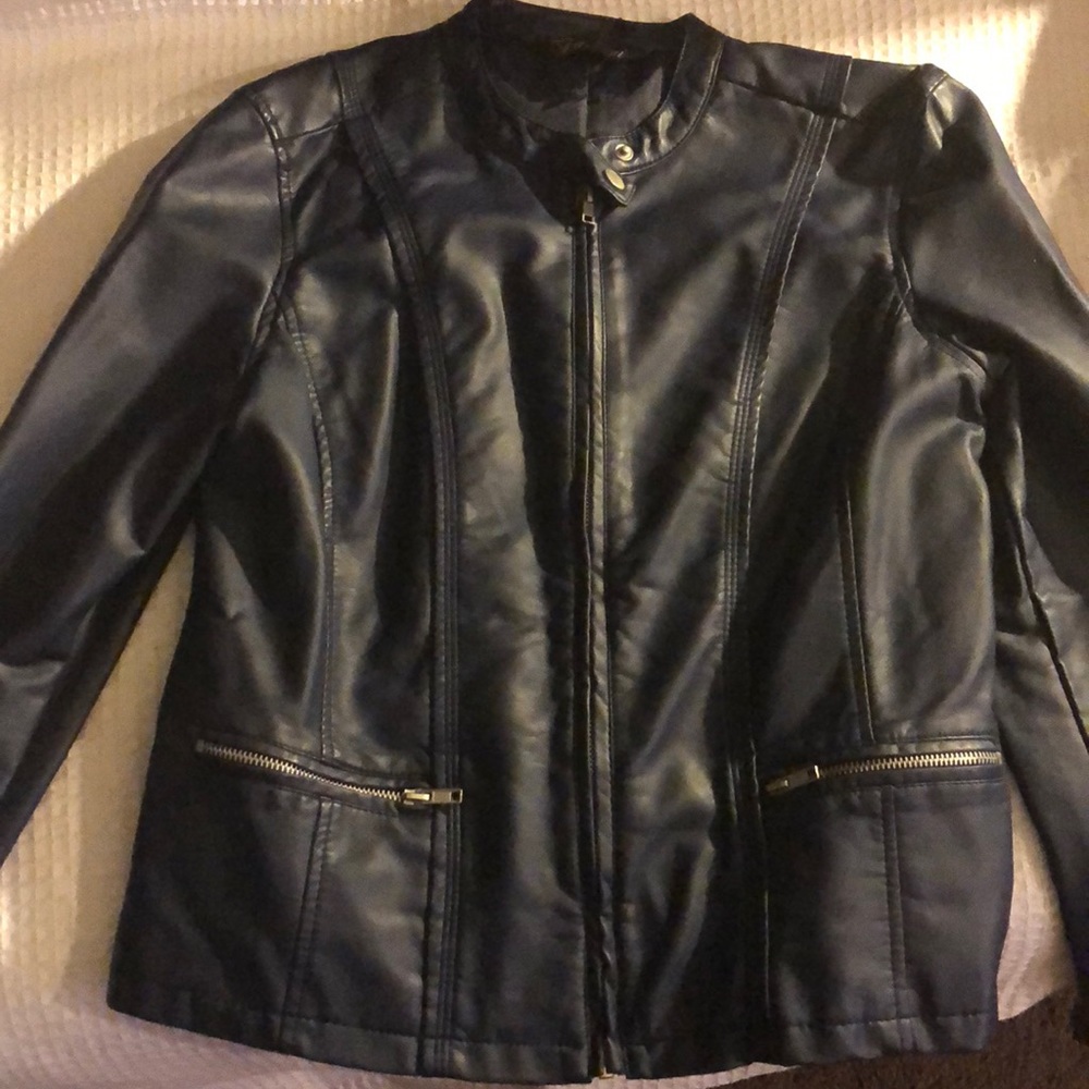 Faux leather jacket